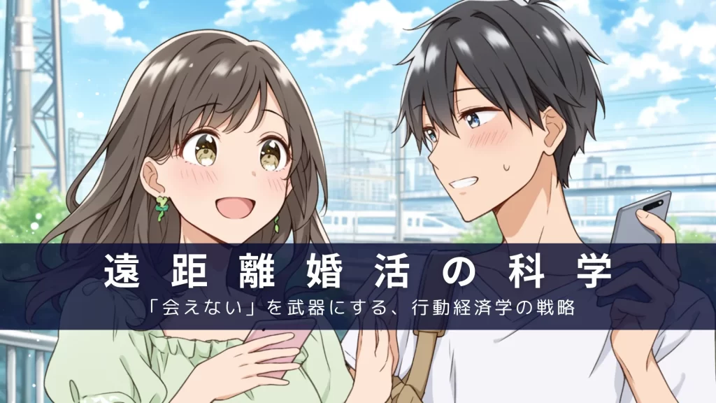 遠距離恋愛が成功する理由の一つ「希少性効果」を解説する概念図