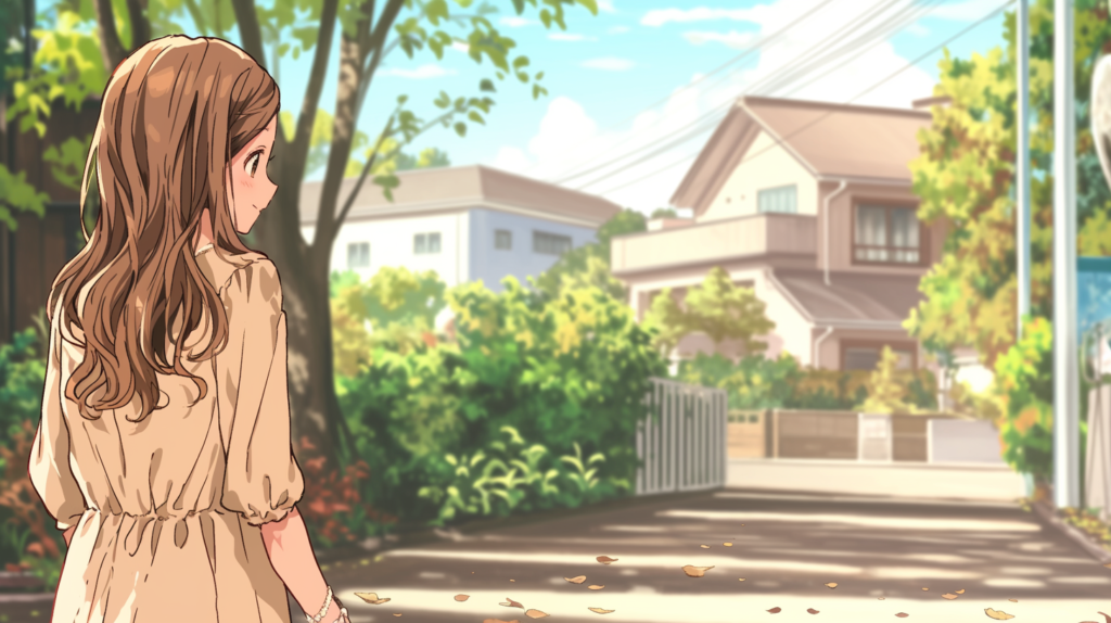 朝の静かな街を歩く女性。前を向いて歩き出す、穏やかな決意